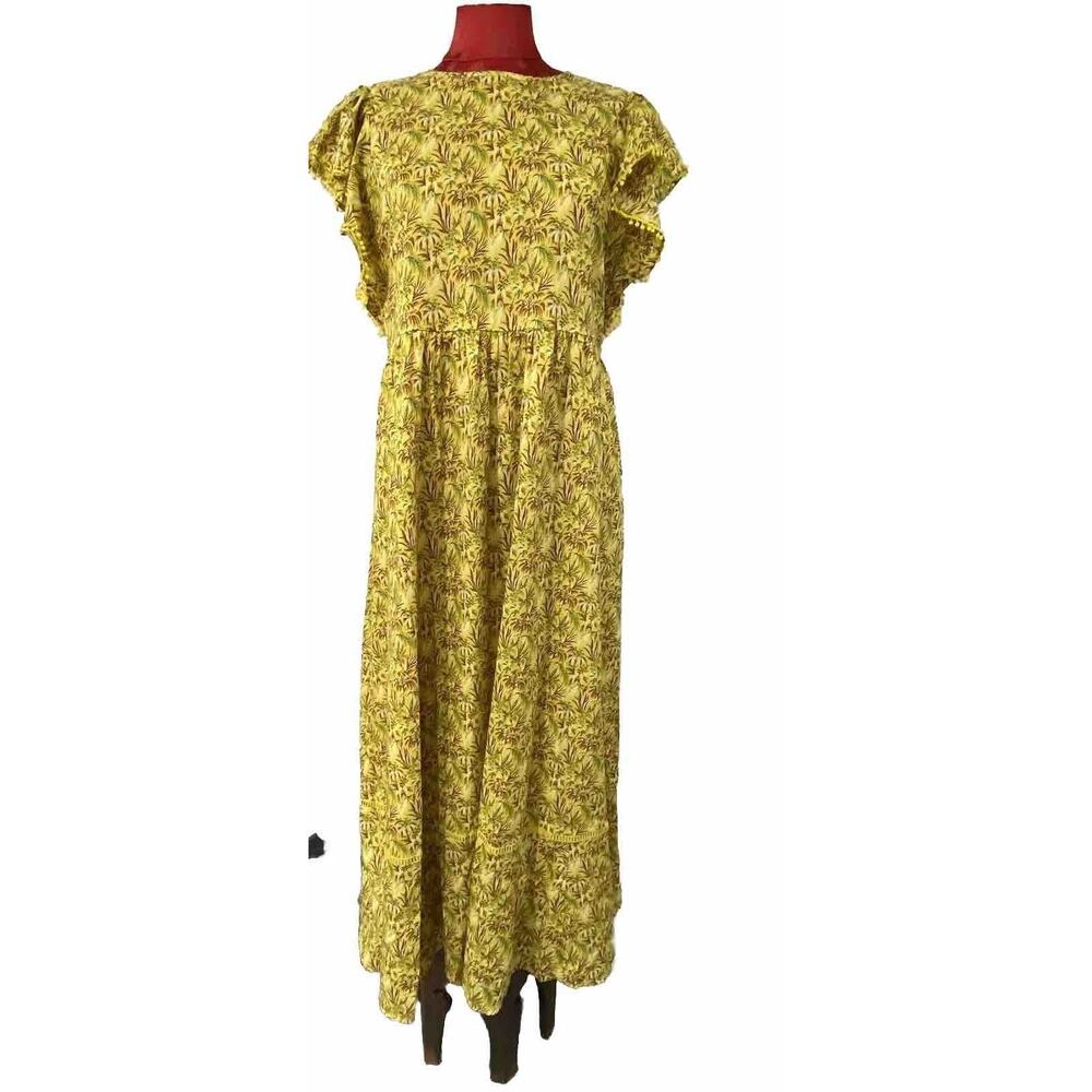 Ann Taylor Yellow Floral Maxi Dress